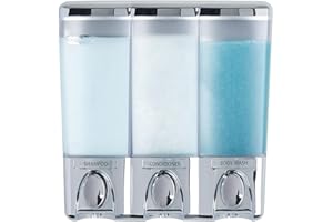 BETTER LIVING Products Clear Choice Dispenser III Three Chamber Shower Dispenser, Chrome