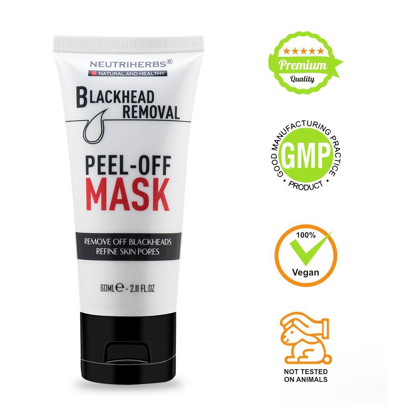 Blackhead Remover Mask & Black Face Mask-Deep Cleansing Purifying Face Peel Off Mask 60ml