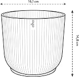 elho Vibes Fold Round 16 Indoor Plant Pot 100% Recycled Plastic Blue view 2