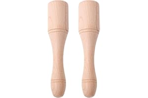 Wooden Mallet, 2PCS Wooden Hammer, Woodworking Mallet with Comfortable Handle, 7.9 Inch Wood Carving for Woodworking, Wood Ca
