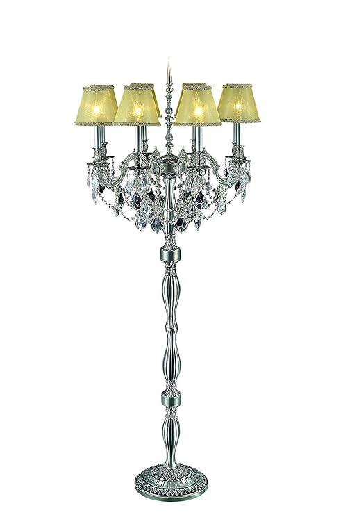Elegant Lighting 9208fl24pw Ss Rosalia Collection 8 Light Floor