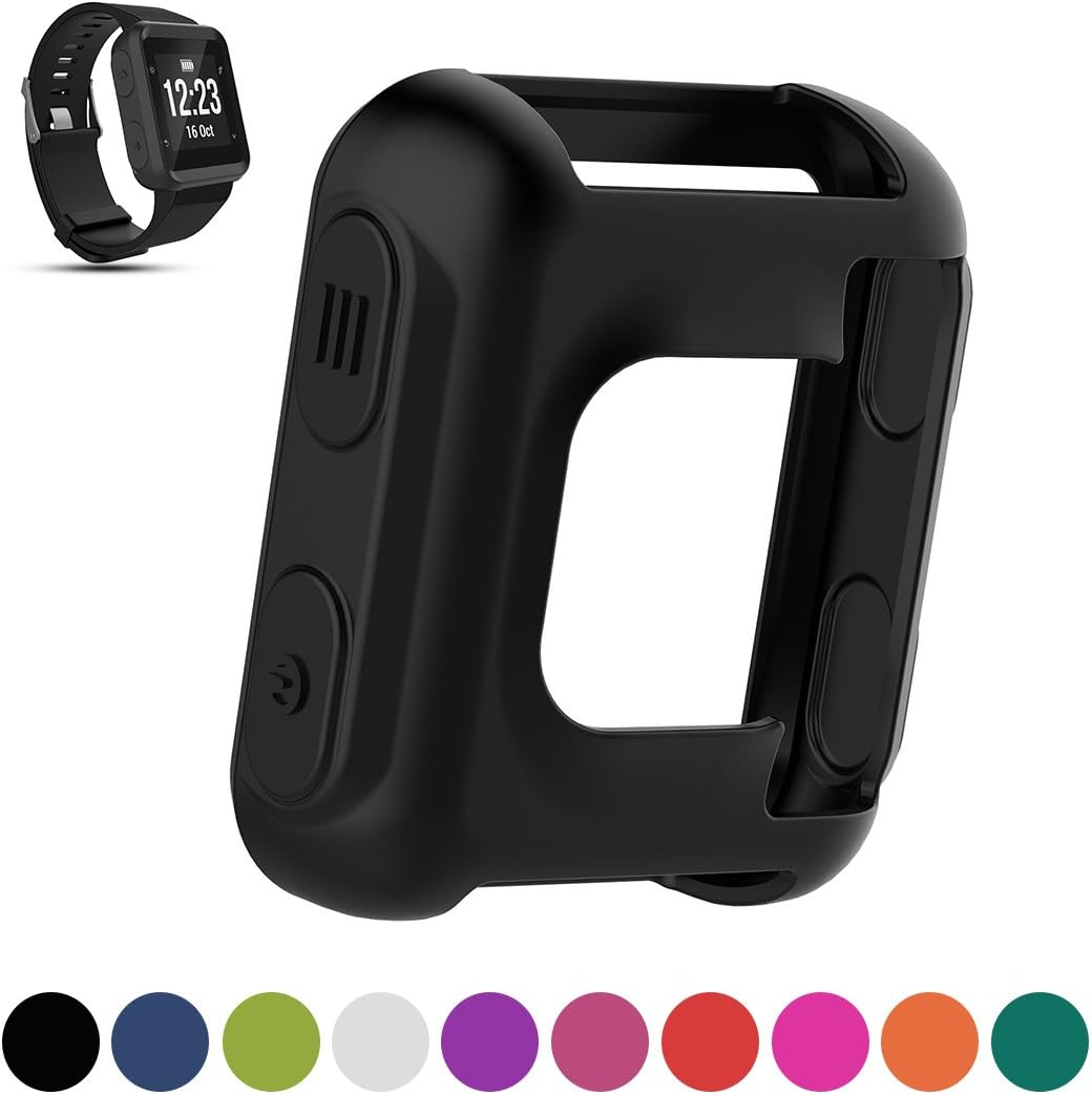 iFeeker Soft Silicone Shock-proof and Shatter-resistant Sleeve Band Cover Protective Case Pouch for Garmin Forerunner 35 GPS Running Watch