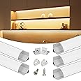 Muzata 5Pack 3.3FT/1M V Shape LED Channel Silver Aluminum LED Strip Diffuser Channel with Milky White Cover Frosted Corner Lighting Easy Installation V1SW WW 1M