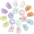 Fengek 18 Pcs Mini Retractable Utility Knife Cloud Flower Pocket Box Cutters Plastic Letter Opener Slide Open with Keychain H