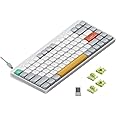 nuphy Air75 V2 Portable 75% Mechanical Keyboard,Wireless Keyboard,Supports Bluetooth/2.4G/USB-C RGB Bluetooth Keyboards,Compatible with Windows/Mac OS/Linux Systems White-Gateron Aloe Switch