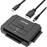 Unitek USB C to IDE and SATA Converter External Hard Drive Adapter Kit for Universal 2.5/3.5 HDD/SSD Hard Drive Disk, One Tou