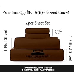 600 Thread Count 100% Cotton Sheet Expanded Queen