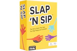 Slap N Sip A Fun Drinking Game with Sticky Hands, 200 Cards and a Sip of Chips, Hectic Adult Party Game for Game Nights, Funn