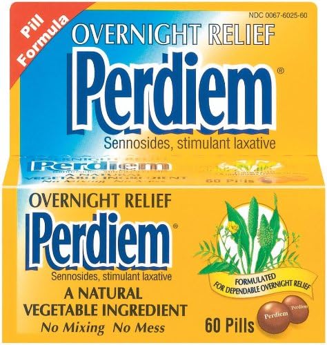 PerdiemPills Overnight Relief 60 Each ( Pack of 3)