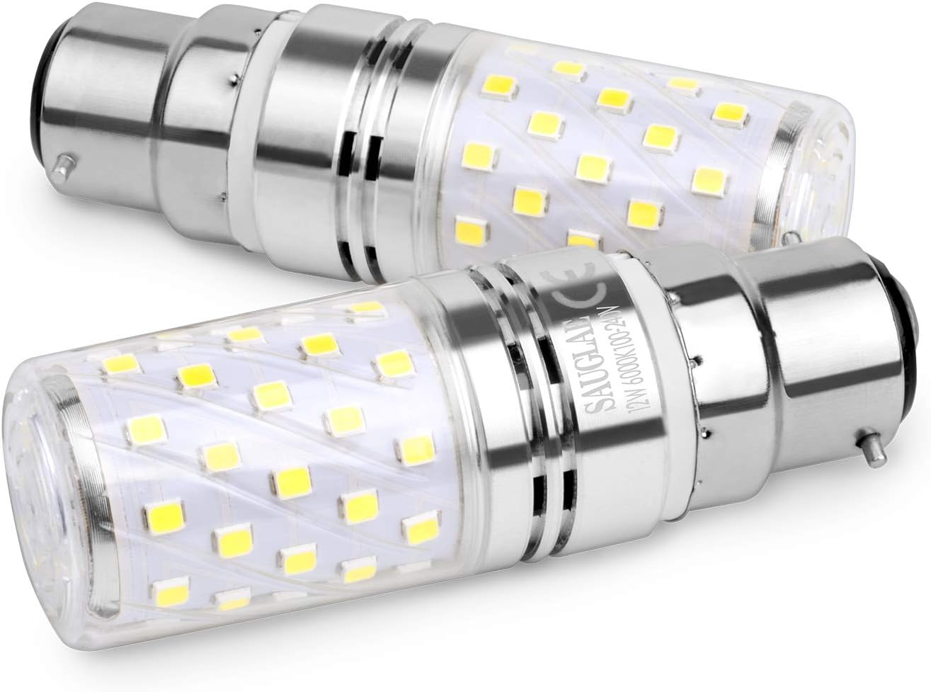 SAUGLAE LED Corn Bulbs, B22 Bayonet Cap, 12W, 1450Lm, 6000K Daylight White, Not Dimmable, Pack of 4, Daylight White B22 - Image 4