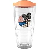 Tervis A Day In The Tropics Made in USA Double Walled Insulated Tumbler Travel Cup Keeps Drinks Cold & Hot, 24oz, Sundown