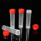 BKMAMLAB 30ml Plastic Small Vials with Screw Caps Sample Tubes,PP Material, Free from DNase, RNase, Human DNA(30pcs)