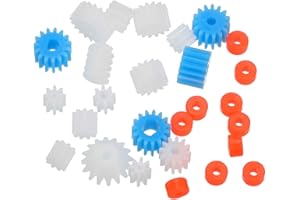 MECCANIXITY Plastic Spindle Gear Set Small Motor Gears Kit Module 0.5 Outer Diameter 5mm/7mm/8.4mm/10mm for DC Motor DIY Acce