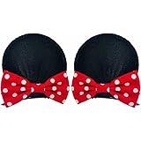 Red Polka Dot Bow Mouse ears Clips for Baby Girls Toddlers Hair Clips Elastic Costume Accessory :M3 (MC Clip)