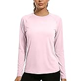 KINSWT Women's UPF 50+ Rash Guard Long Sleeve Swim Shirts Sun Protection UV SPF Lightweight Moisture Wicking Tops