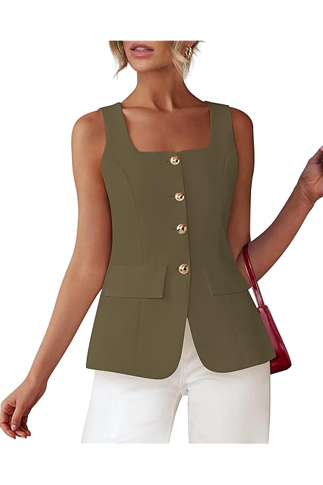 long flowy vest tops