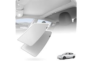 TEMAI Tesla Model 3/Y Roof Sunshade | Precision Fit, No Sagging | Heat Insulation & Privacy Protection Foldable Glass Sunshade (Standard ICE-Cooling, Model 3 (2024-2025))