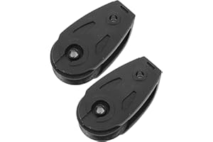 NIYANGLE 2pcs Black Nylon Sailing Pulley Block with Rotary Bearing and Sliding Operation for Sailboat