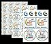 40+ Colorful Eid and Ramadan Fun self Adhesive Sticker Set for Gifts and Crafts