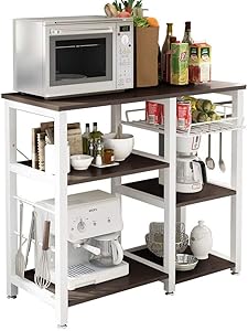 soges 3-Tier Kitchen Baker's Rack Utility Microwave Oven Stand Storage Cart Workstation Shelf, W5s-B