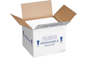 Polar Tech 205C Thermo Chill Insulated Carton with Foam Shipper, Small, 6" Length x 5" Width x 6-1/2" Depth (Case of 2)