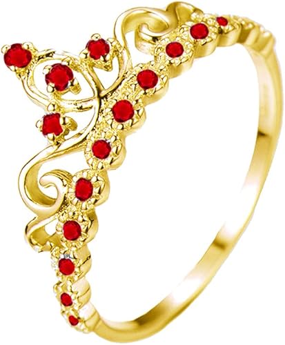 Amazon 上品な14kイエローゴールドルビークラウンリング 小物 ケア用品 通販