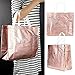 Gesodant Bling Glossy Glitter Durable Reusable Grocery Handles Bag Medium Non-woven Gift Shopping Bag Totes Set Of 5 (Pink)