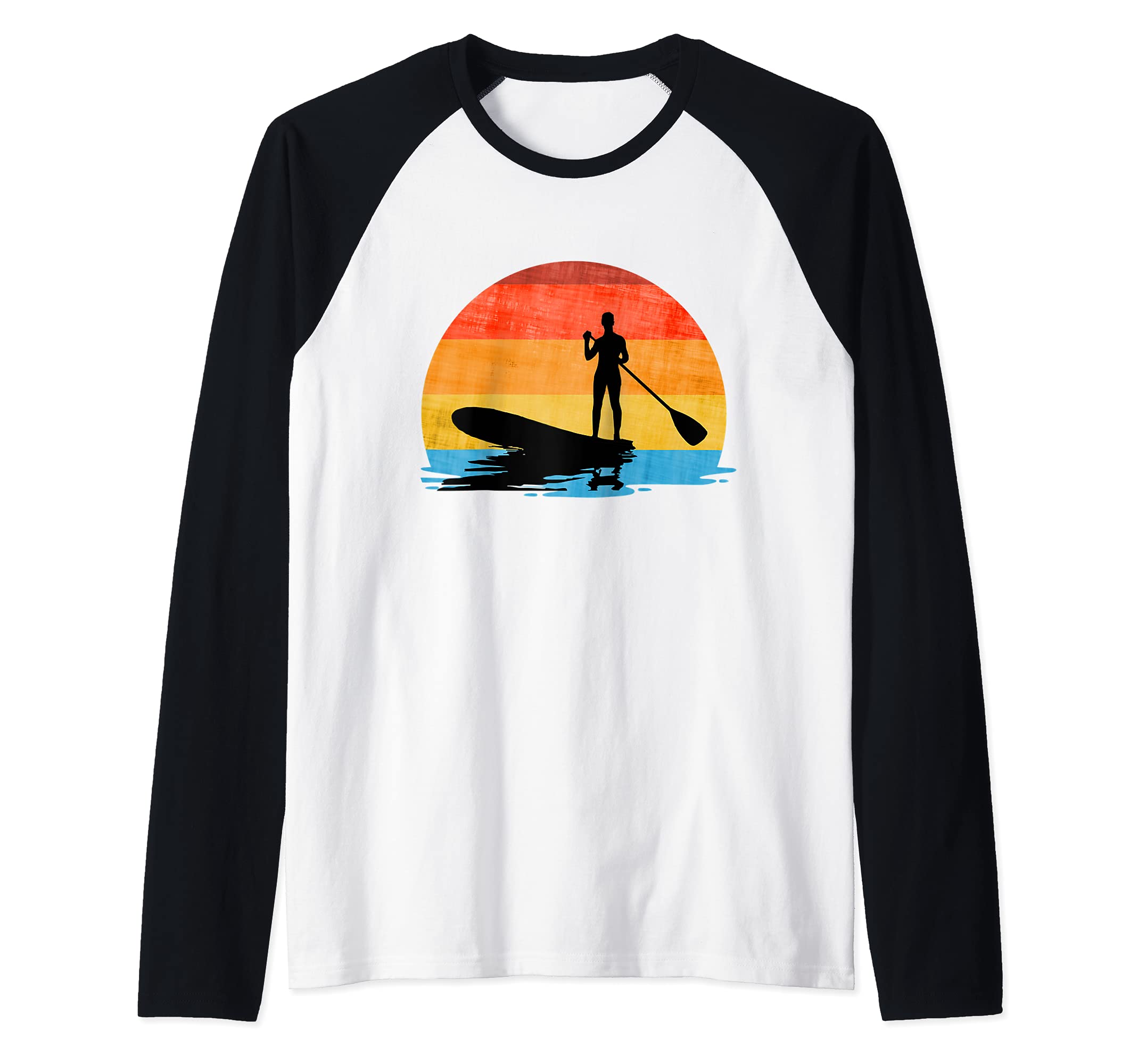 STAND UP PADDLE, PADDLING, SUP, PADDLEBOARDING, SURFER Raglan Baseball Tee