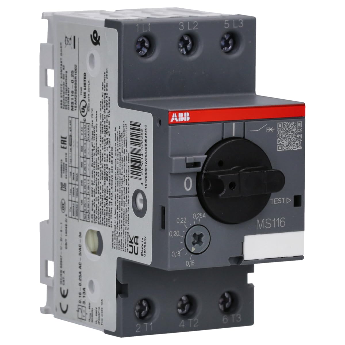 ABB MS116 0,16-0,25A INTERR. 50KA