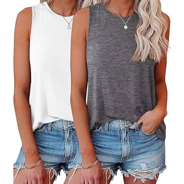 SKYZOO Women's Loose Fit Cropped Tank Top - Sleeveless Casual Summer Tops For Streetwear & Yoga - View #11