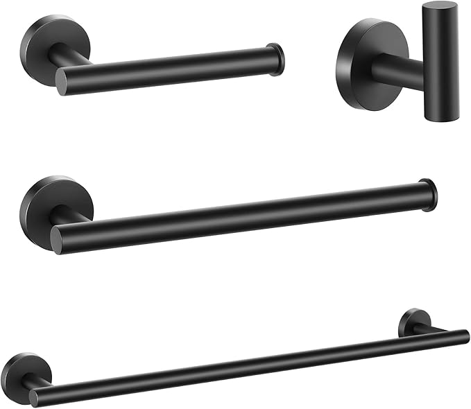 4Piece Bathroom Hardware Accessories Set Stainless Steel