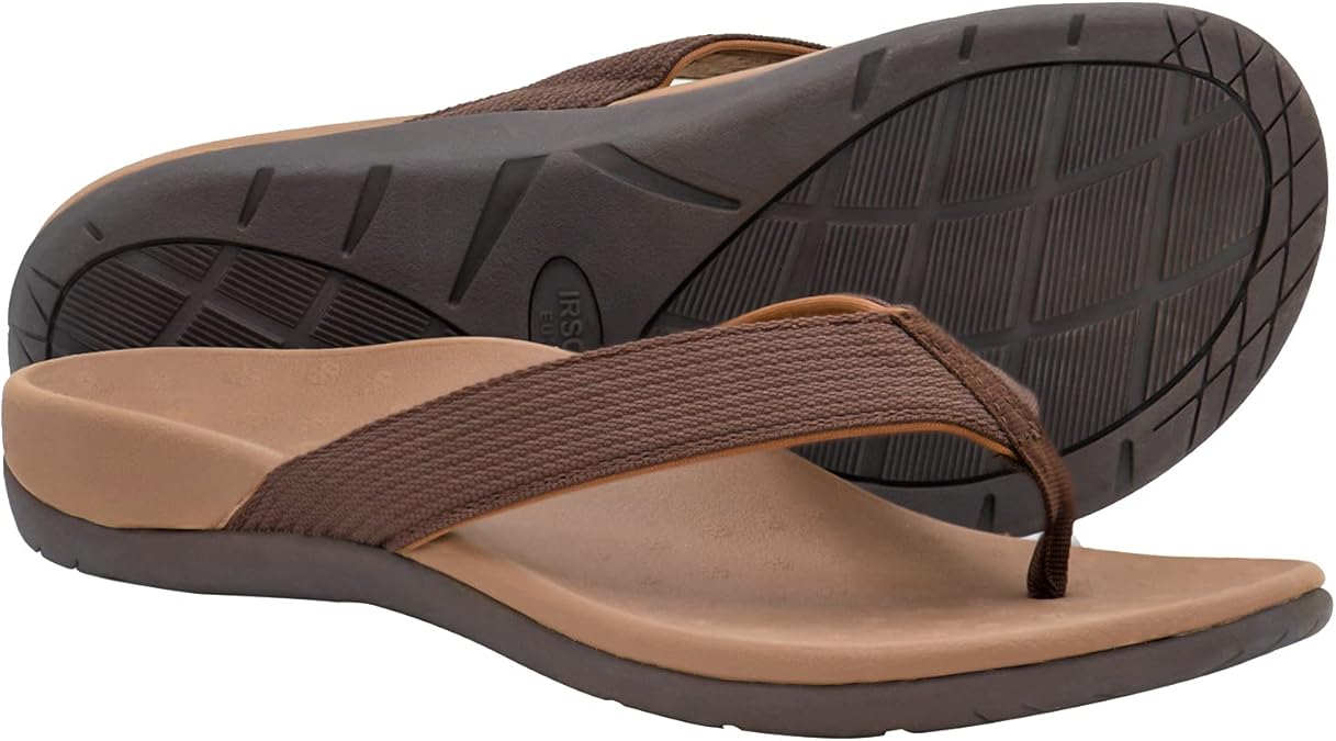 IRSOE Women's Sandals Orthotic Arch Support Flip Flops for Plantar