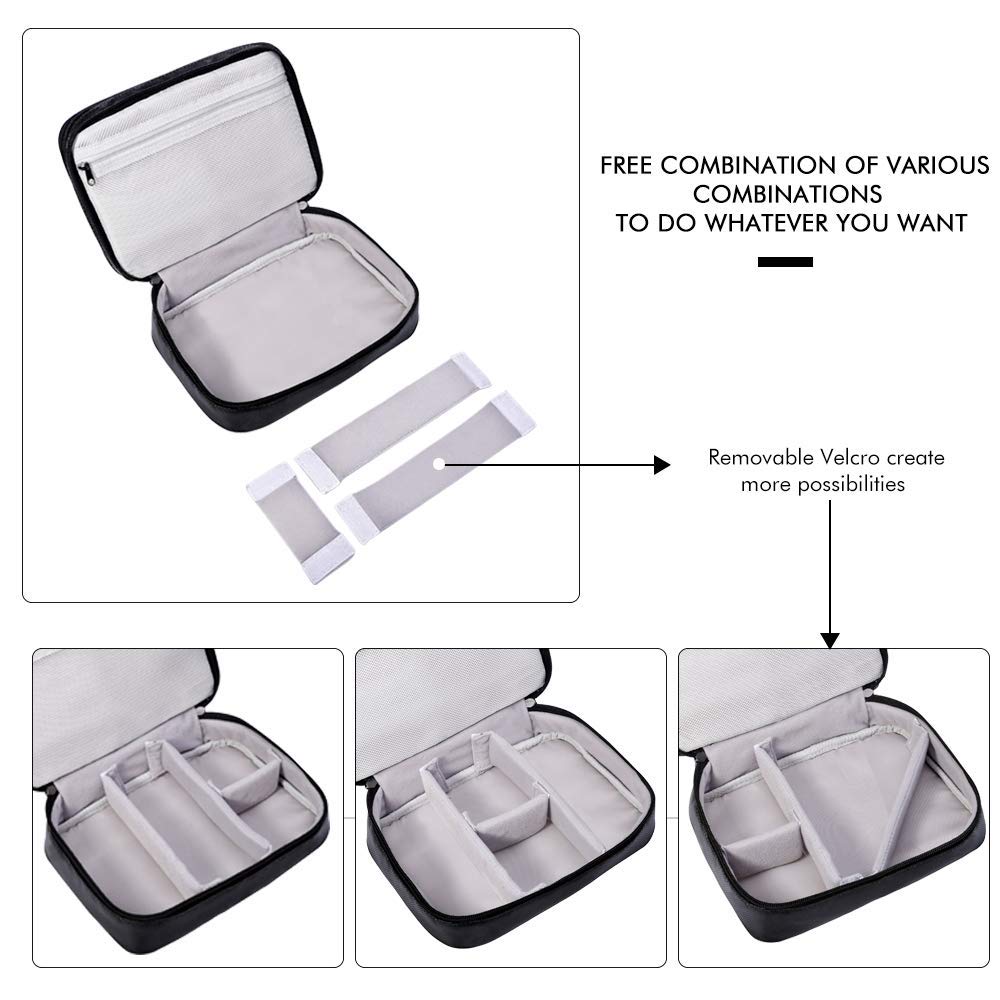 【Upgrade】 Travel Cable Organizer Bag,Fireproof Waterproof Electronics Accessories Cases Travel Gadget Bag USB Cable,Cords, Mini Tablet (Up to 7.9) ENGPOW