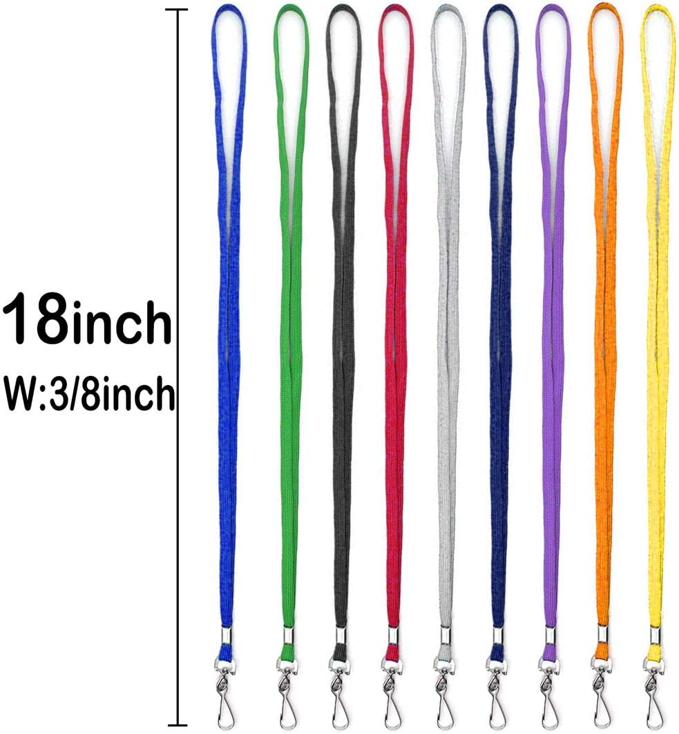 Bird 100 Pack Bulk Badge Lanyards for ID Badges - Neck Lanyard Name Tag ID Holder (Navy Blue, 100 Pack), Navy Blue,black - Image 3