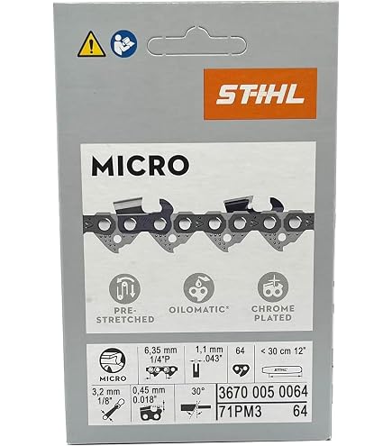 Amazon.com: STIIHL 71PM3 65 DL Oilomatic PICCO Micro 3 Saw Chain