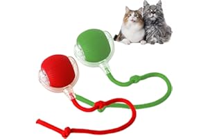 2 Pack Interactive Cat Toy Balls, Automatic Interactive Cat Toys with Fast Smart Movement, USB Rechargeability and Durable Ca