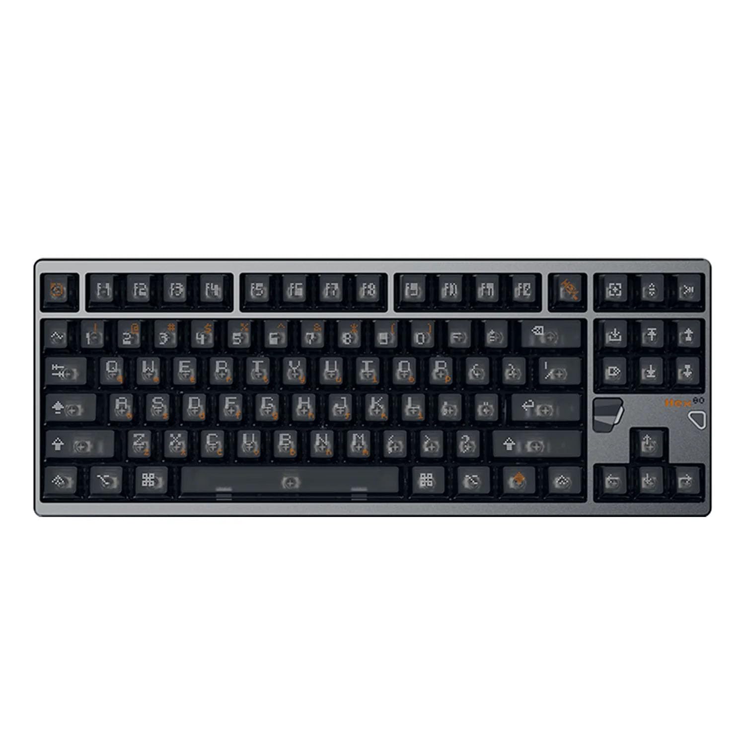 ATK x QK Hex80 HE Magnetic Gaming Keyboard, 80% TKL, CNC Aluminum, Hall-Effect Ti Switches, 8 kHz Polling, Rapid Trigger, RGB Backlight (Gery)