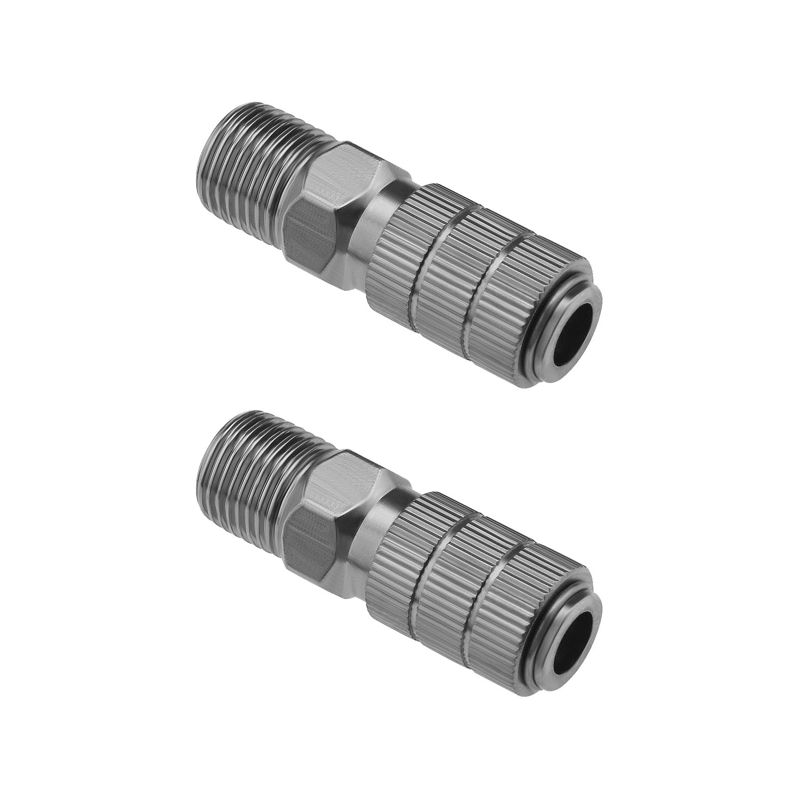 OTOTEC 2PCS Quick Release Airbrush Disconnect Coupling Adapter 1/8 Inch Airbrush Disconnect Fitting Connector for Air Compressor Airbrush Hose