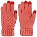 Simplicity Womens 3 Fingers Touchscreen Cable Knit Winter Gloves