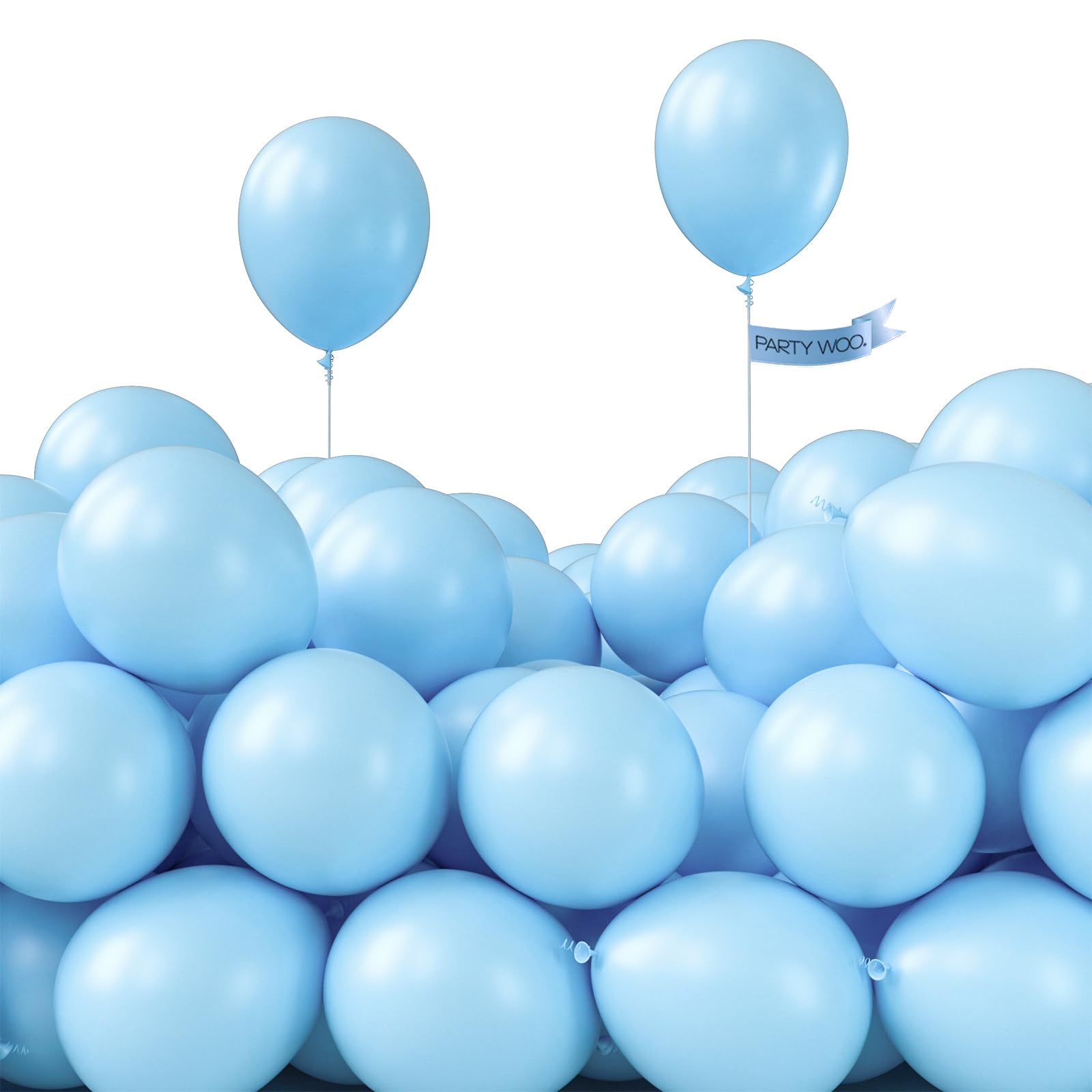 Photo 1 of PartyWoo Light Blue Balloons, 120 pcs 5 Inch Matte Blue Balloons, Blue Balloons for Balloon Garland or Balloon Arch as Party Decorations, Birthday Decorations, Boy Baby Shower Decorations, Blue-Y4
