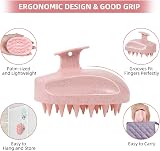 Sofmild Scalp Massager Pink Wheat Straw Silicone Shampoo Brush view 3