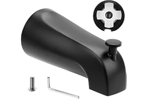 SOEKAVIA Slip On Diverter Tub Spout, Compatible with American Standard 8888026.002 Tub Spout, Bathroom Bathtub Faucet, Fits 1/2" Copper Water Tube(5/8" Diameter), 5/32'' Hex Wrench Included (Black)