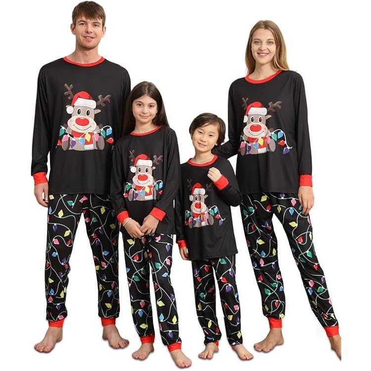 Set De Pijamas Navideñas Familiar Conjunto De Pijamas