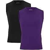 Moozava Youth Sleeveless Compression Shirt Boys Athletic Tank Tops Kids Basketball Football Undershirt