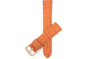Bandini Womens Leather Watch Band Strap - Alligator Pattern - 8 Colors - 12mm, 14mm, 16mm, 18mm, 20mm