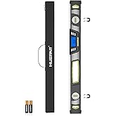 Huepar 48-Inch Digital Level, Professional Magnetic Electronic Torpedo Level with LCD Display, Audible Alerts, IP54 Dust/Wate