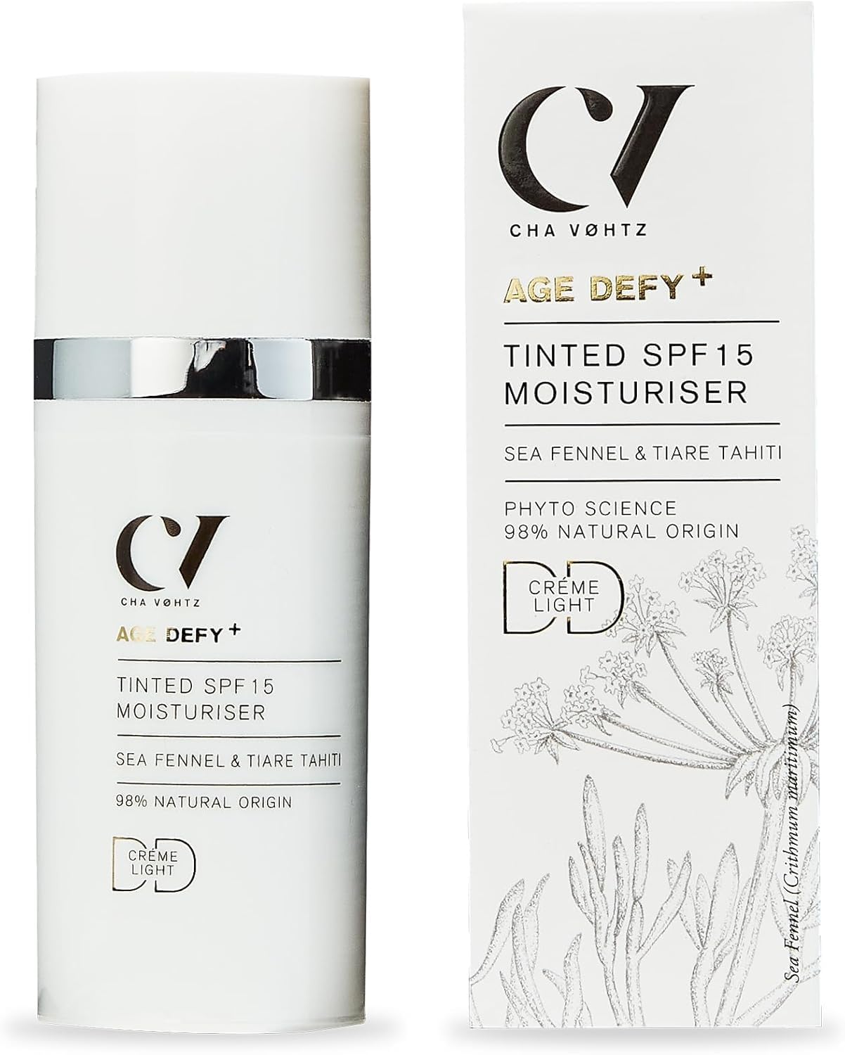 Green People Age Defy+ Tinted DD Moisturiser SPF15 Light - Tinted Day Cream - Paraben & Alcohol Free - Vegan, 30ml