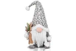 EKARSEN Handcraft Plush Gnome Doll for Home Decoration in Christmas and New Year, 20 Inch Cute Scandinavian Tomte Dwarf, Sweet Gift for Children and Friends (Grey)
