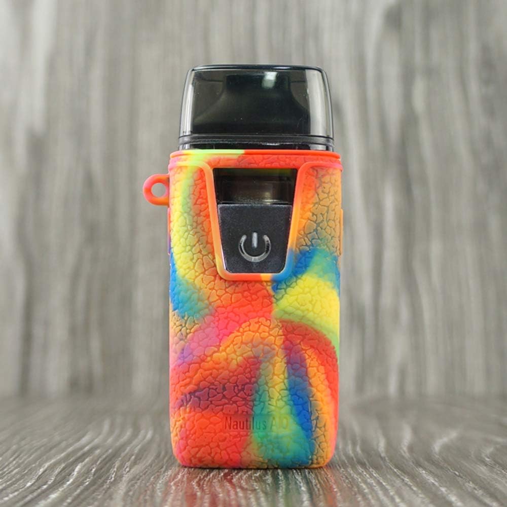 CEOKS for Aspire Nautilus AIO Silicone Case, Anti-Slip Protective Silicone Case Skin Rubber Cover for Aspire Nautilus AIO All in one Mod Box Rubber case wrap Shield (Rainbow)