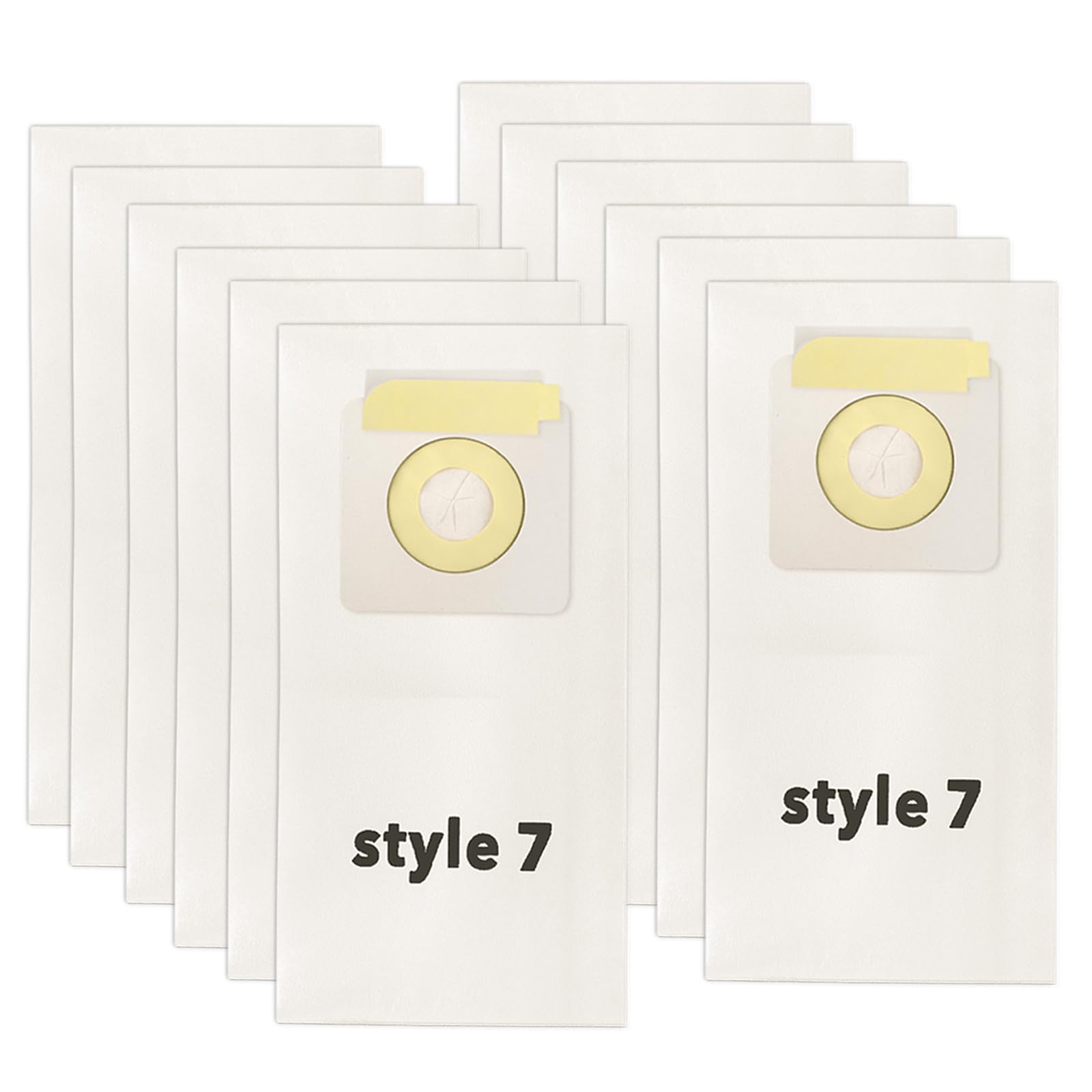 Photo 1 of 12 Pack Replacement Vacuum Bags Style 7 Paper Bag Fit PowerForce Uprights Vacuums 3537 3522 35221 35223 35224 35225 35226 3522R 3522X 3525 35252 3525R 3530D 3530R Replace Part 32120